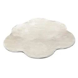 Hullámos Kerek Szőnyeg - Aranga Super Soft Fur (bézs)