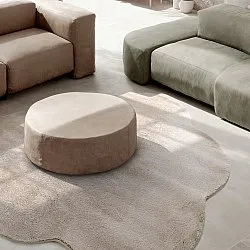 Hullámos Kerek Szőnyeg - Aranga Super Soft Fur (barna)