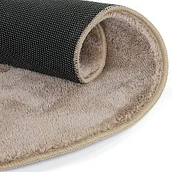 Hullámos Kerek Szőnyeg - Aranga Super Soft Fur (barna)