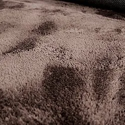 Hullámos Kerek Szőnyeg - Aranga Super Soft Fur (sötétbarna)