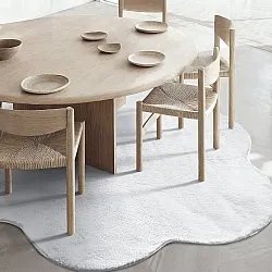 Hullámos Kerek Szőnyeg - Aranga Super Soft Fur (fehér)