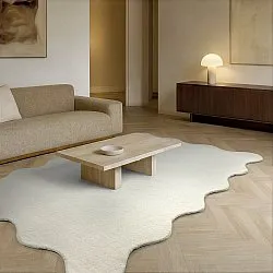 Hullámos gyapjúszőnyeg - Diu Hand Tufted Wool Premium (fehér)