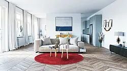 Kerek szőnyeg - Valenza (piros)