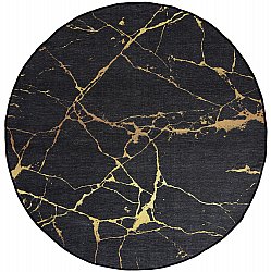 Kerek szőnyeg - Vieste (antracit/arany)
