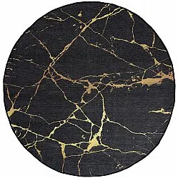 Kerek szőnyeg - Vieste (antracit/arany)
