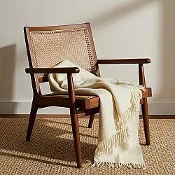 Gyapjúkeverék pléd - Samantha (offwhite)
