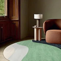 Kerek szőnyeg - Barcelona (zöld)