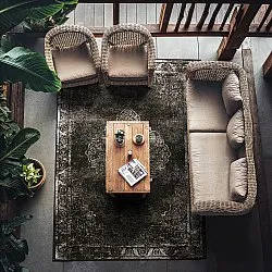 Beltéri és kültéri szőnyeg - Brussels Weave (fekete)