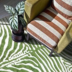 Kerek szőnyeg - Zebra (zöld)
