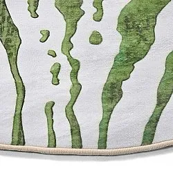 Kerek szőnyeg - Zebra (zöld)