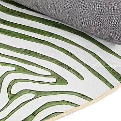 Kerek szőnyeg - Zebra (zöld)
