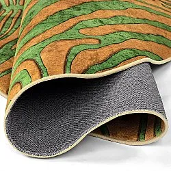 Kerek szőnyeg - Zebra (zöld/narancs)