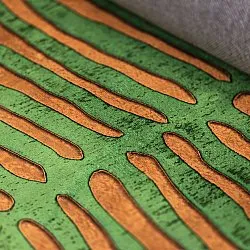 Kerek szőnyeg - Zebra (zöld/narancs)