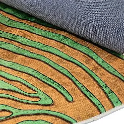 Kerek szőnyeg - Zebra (zöld/narancs)