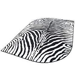 Félovális Wilton szőnyeg - Zebra (fekete/fehér)