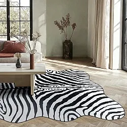 Hullámos Wilton szőnyeg - Zebra (fekete/fehér)