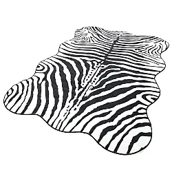 Hullámos Wilton szőnyeg - Zebra (fekete/fehér)
