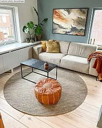 Kerek szőnyeg - Dhurry (bézs)