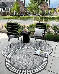 Kerek szőnyeg - Brussels Night (szürke)