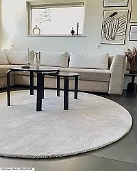 Rund matta - Recycled PET with viscose look (offwhite)