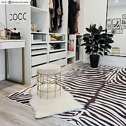 Wilton szőnyeg - Zebra (fekete/fehér)