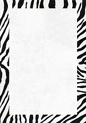 Wilton-teppe - Zebra boarder (svart/hvit)