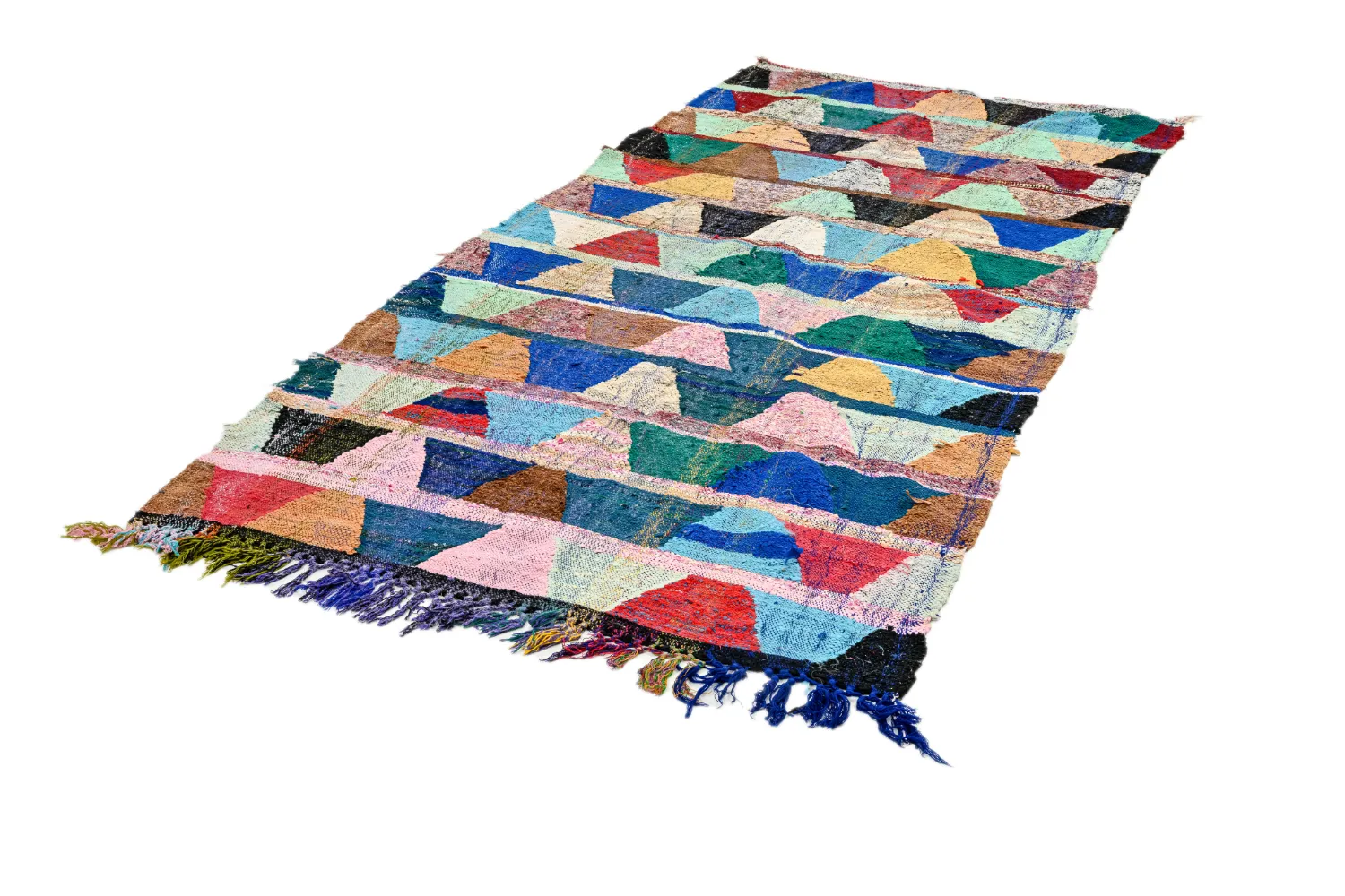 Marokkói Boucherouite szőnyeg 140 x 290 cm