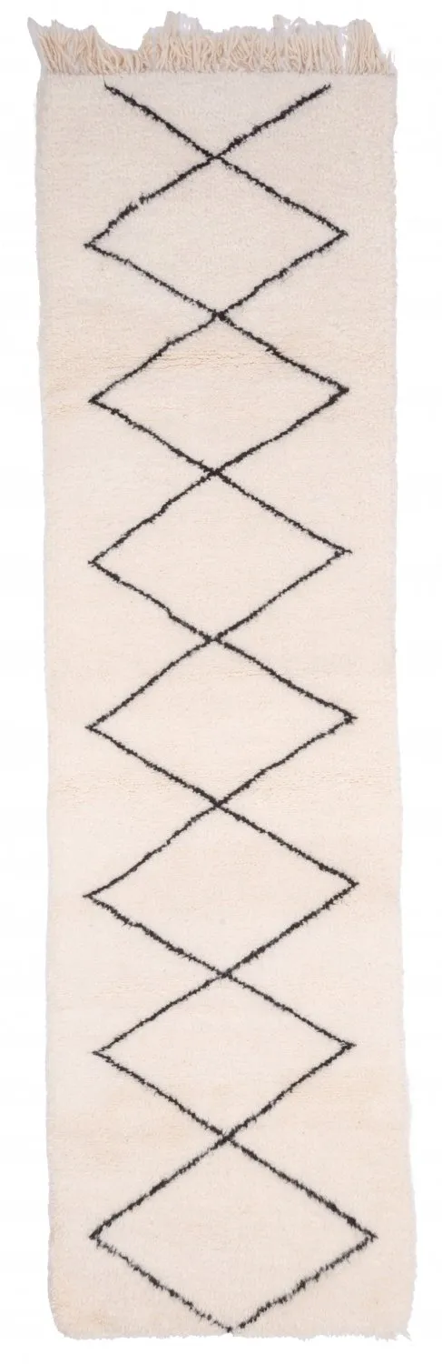 Marokkói Beni Ourain Kelim szőnyeg 300 x 80 cm