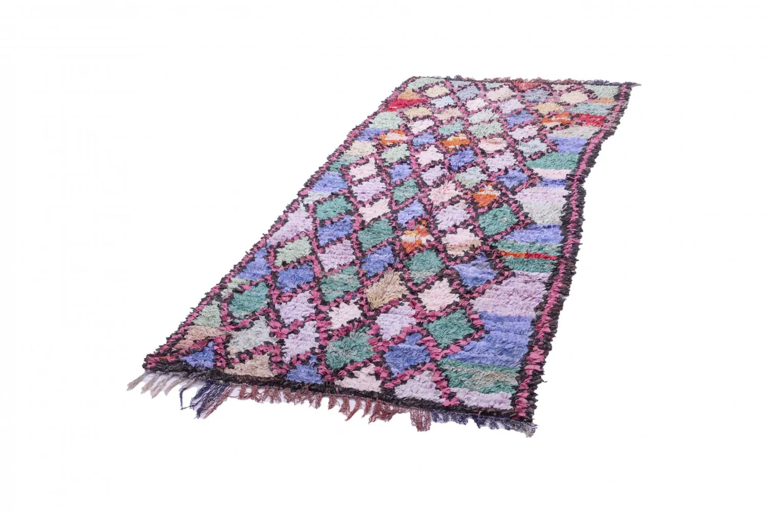 Marokkói Boucherouite szőnyeg 245 x 100 cm