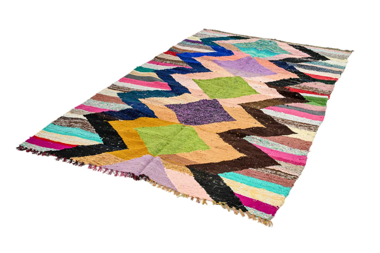 Marokkói Boucherouite szőnyeg 155 x 260 cm