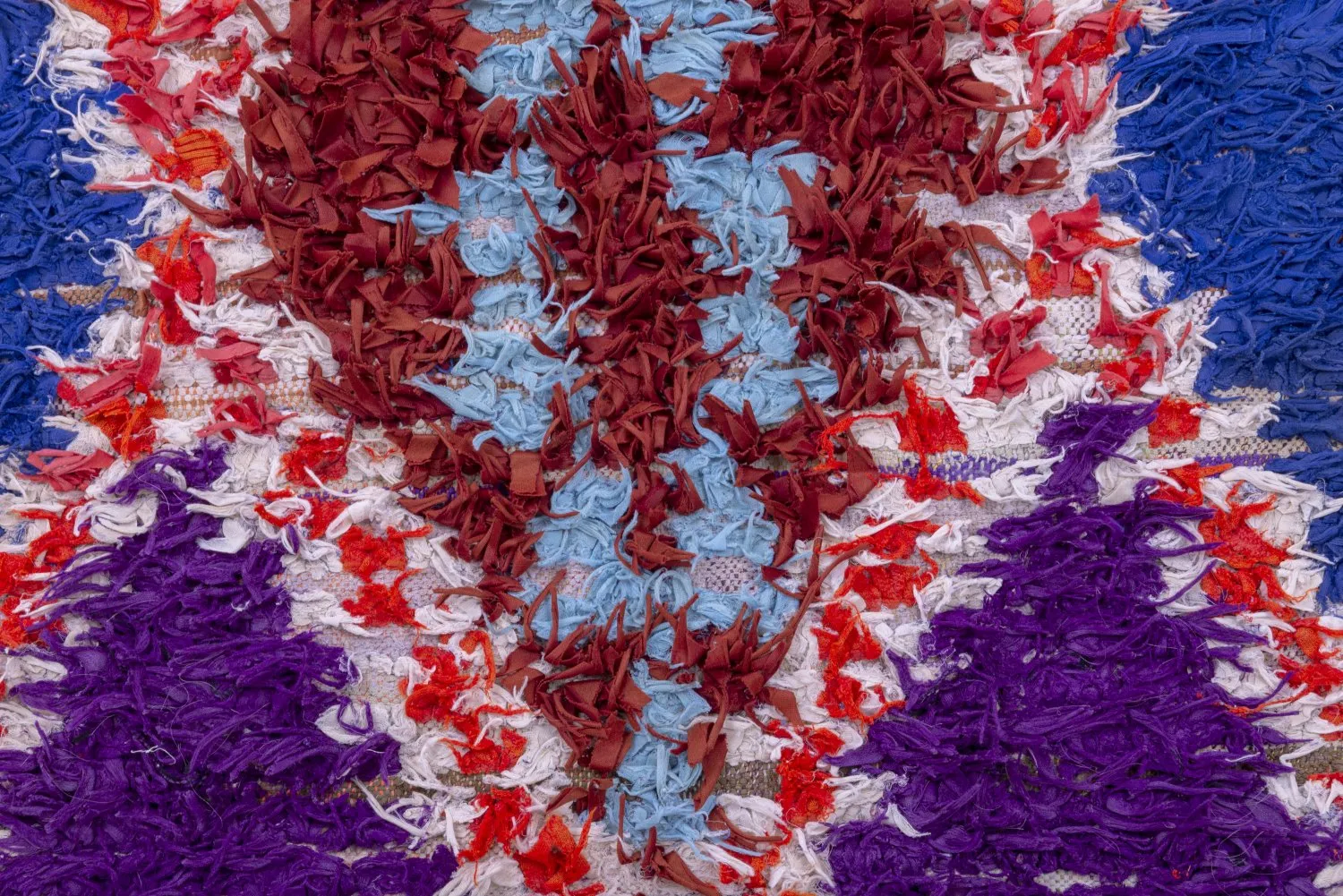 Marokkói Boucherouite szőnyeg 235 x 90 cm