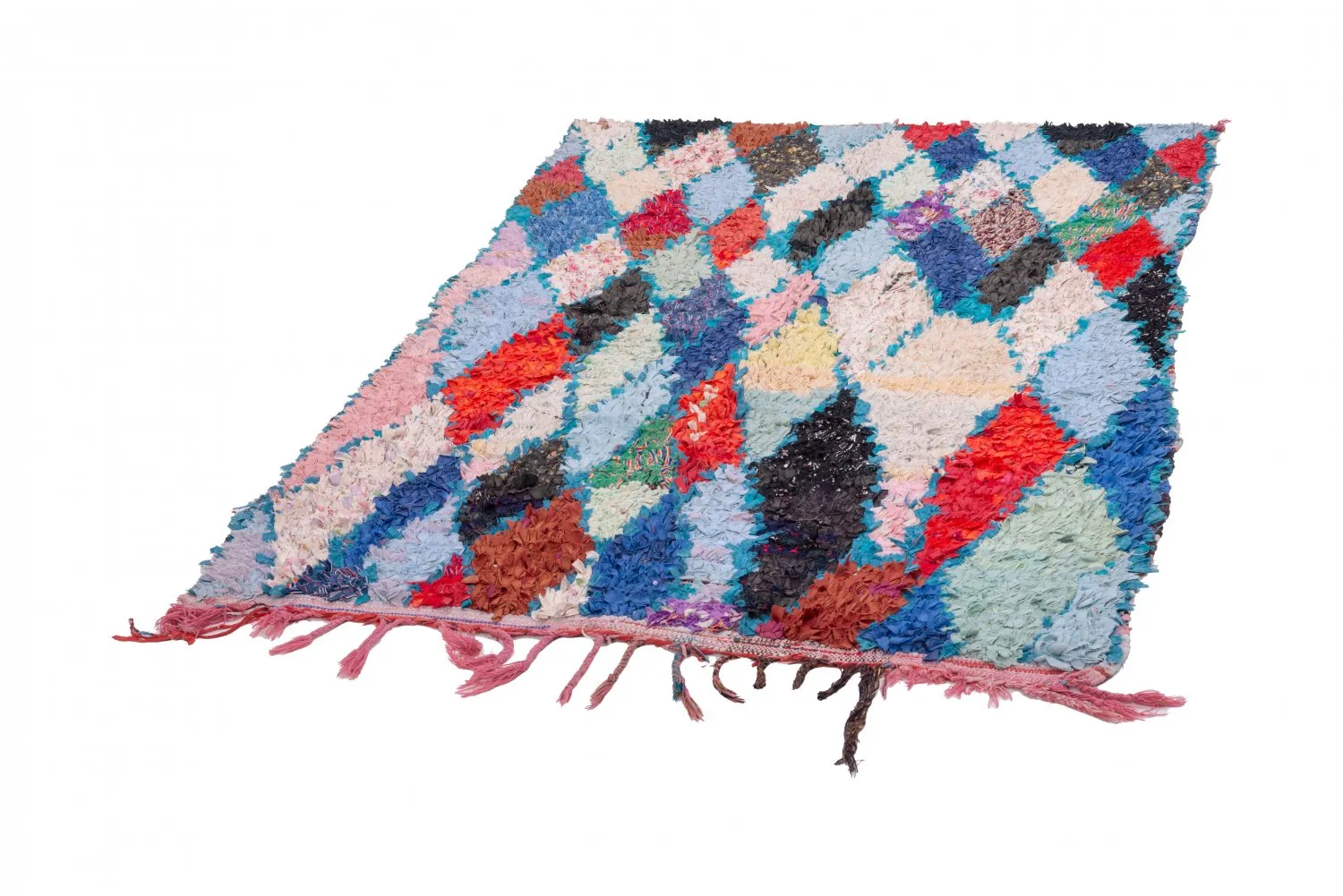 Marokkói Boucherouite szőnyeg 200 x 130 cm