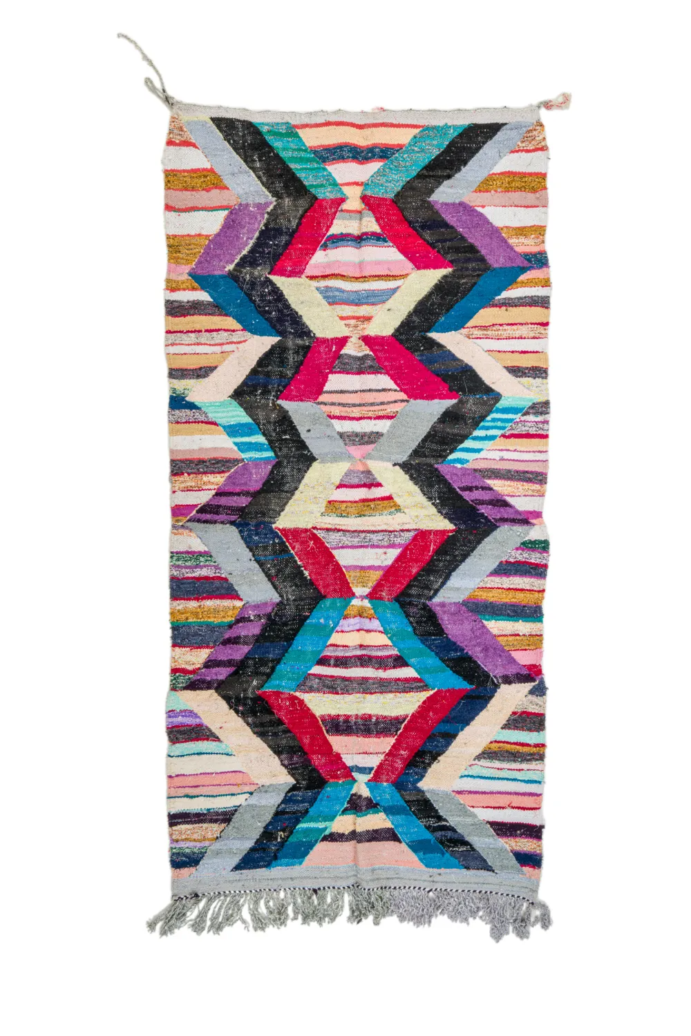 Marokkói Boucherouite szőnyeg 140 x 290 cm