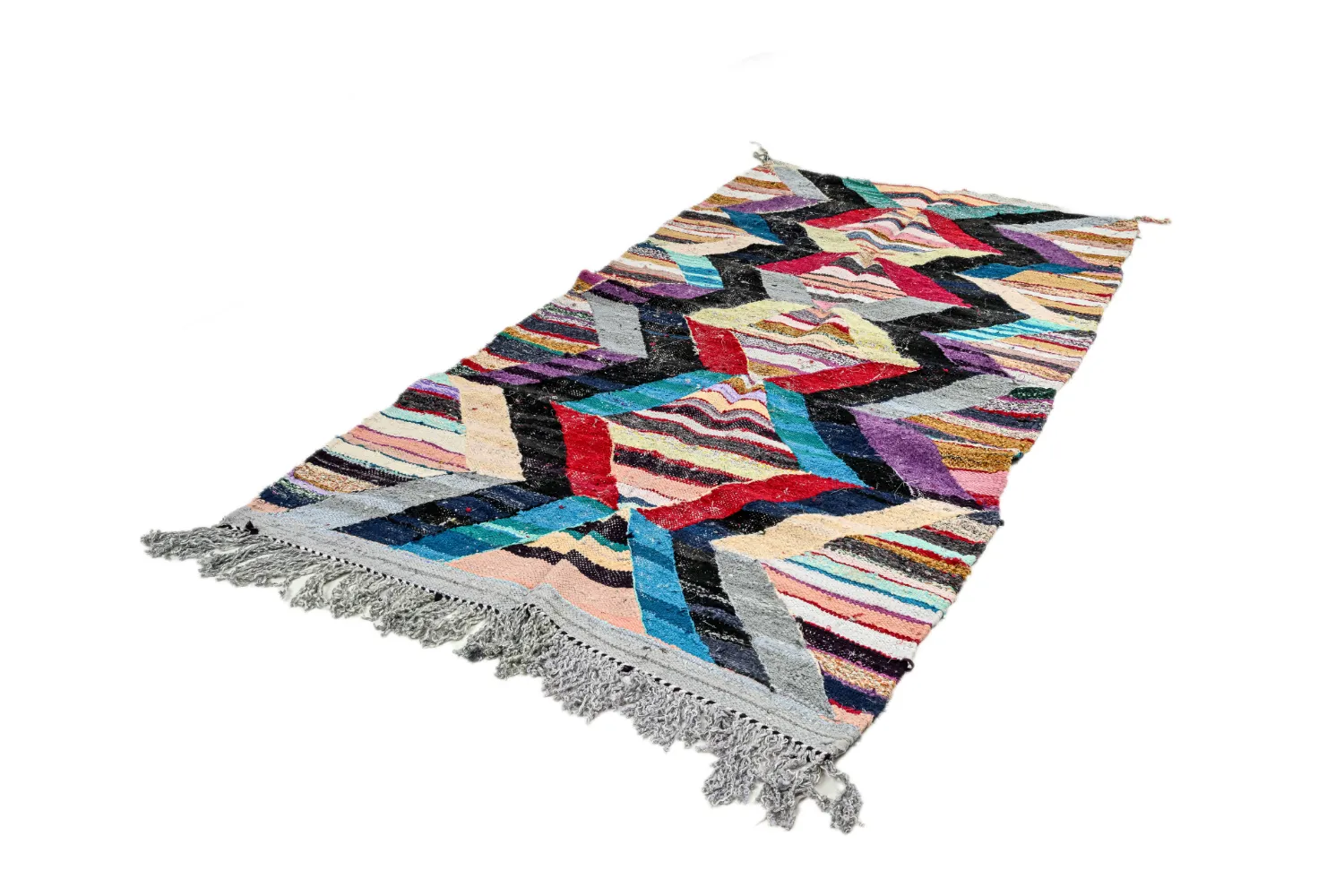 Marokkói Boucherouite szőnyeg 140 x 290 cm