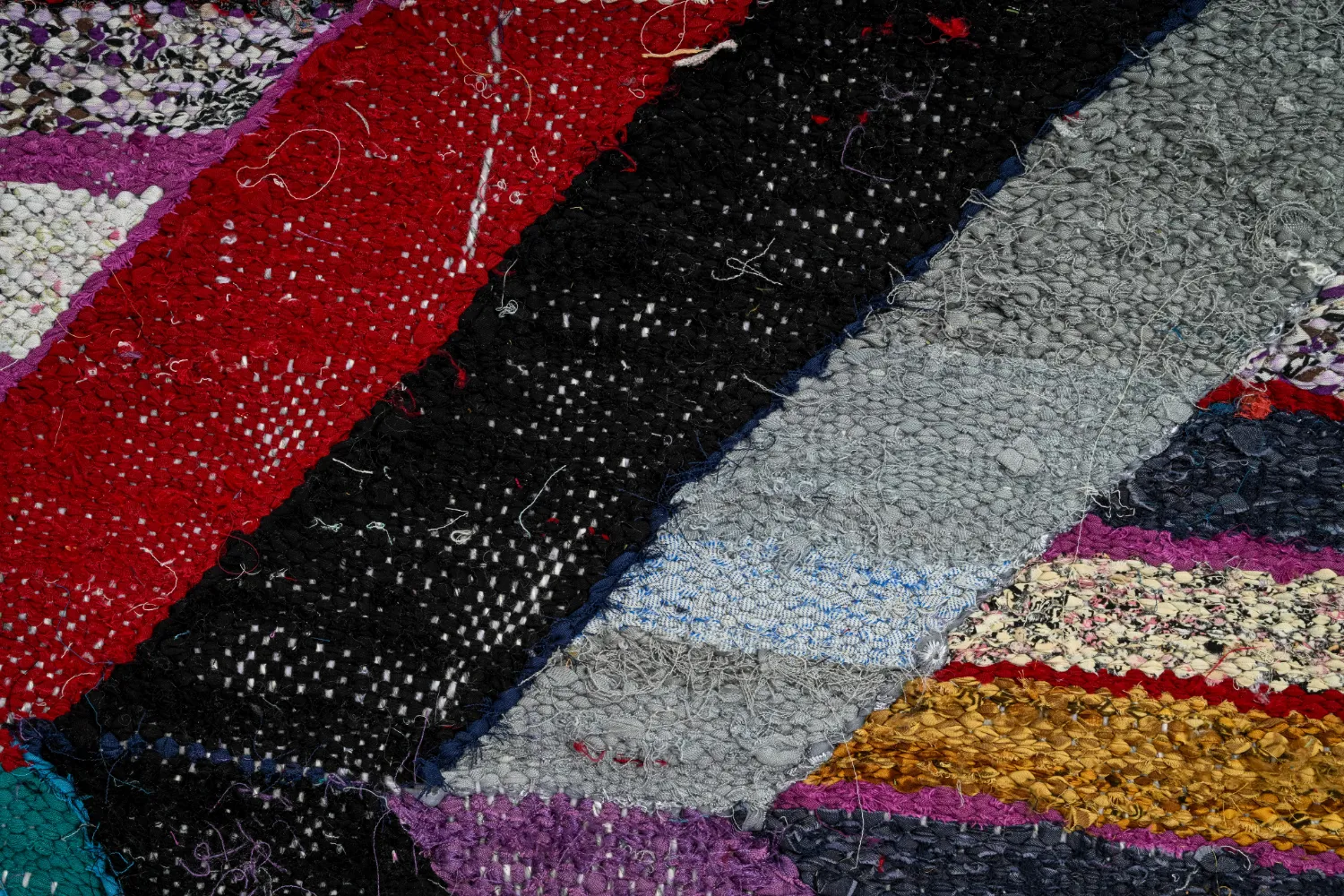 Marokkói Boucherouite szőnyeg 140 x 290 cm