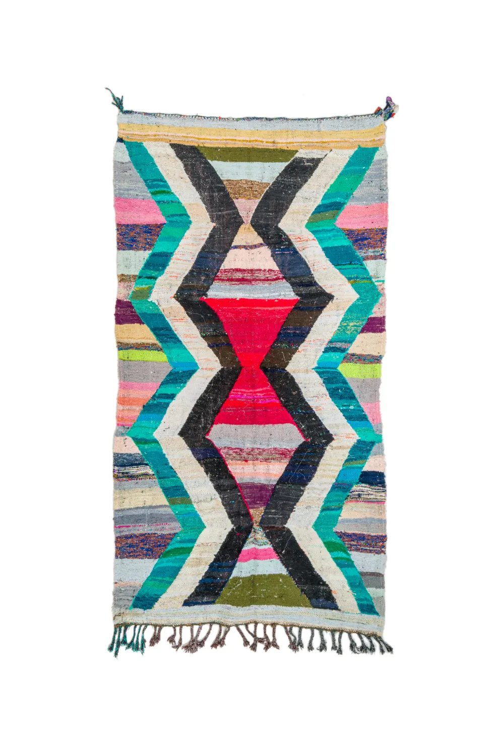 Marokkói Boucherouite szőnyeg 140 x 260 cm