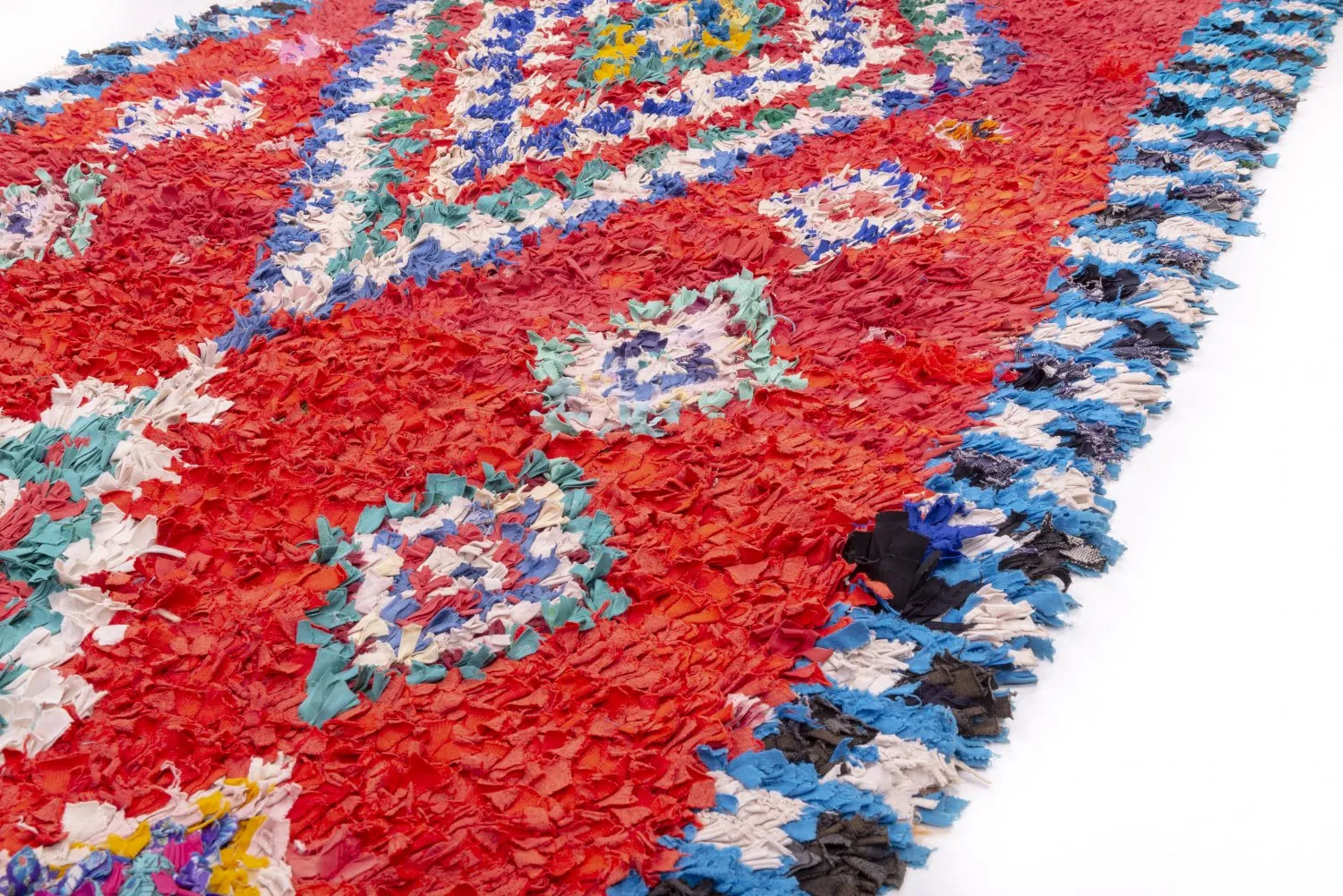 Marokkói Boucherouite szőnyeg 295 x 150 cm