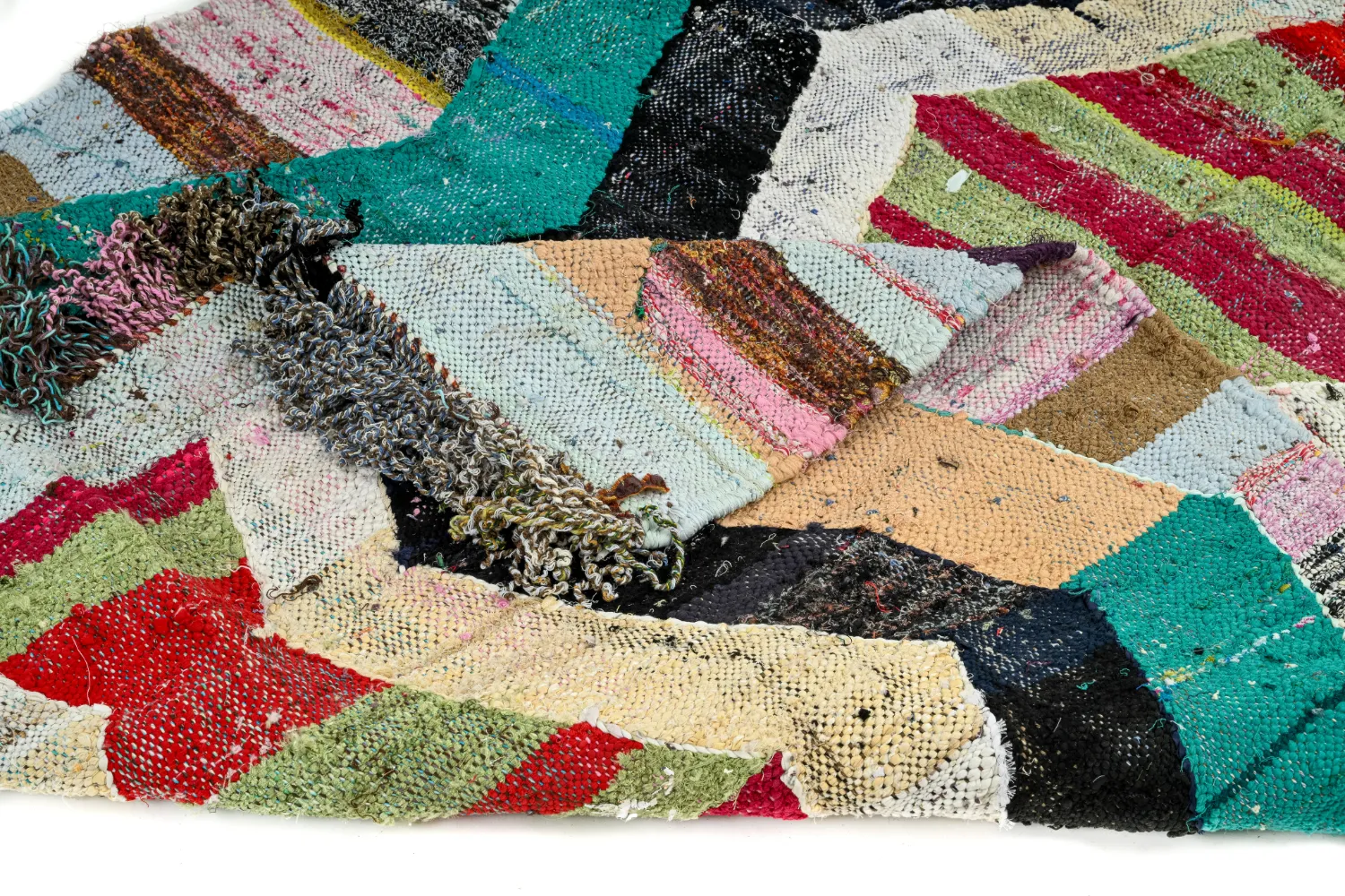 Marokkói Boucherouite szőnyeg 140 x 265 cm