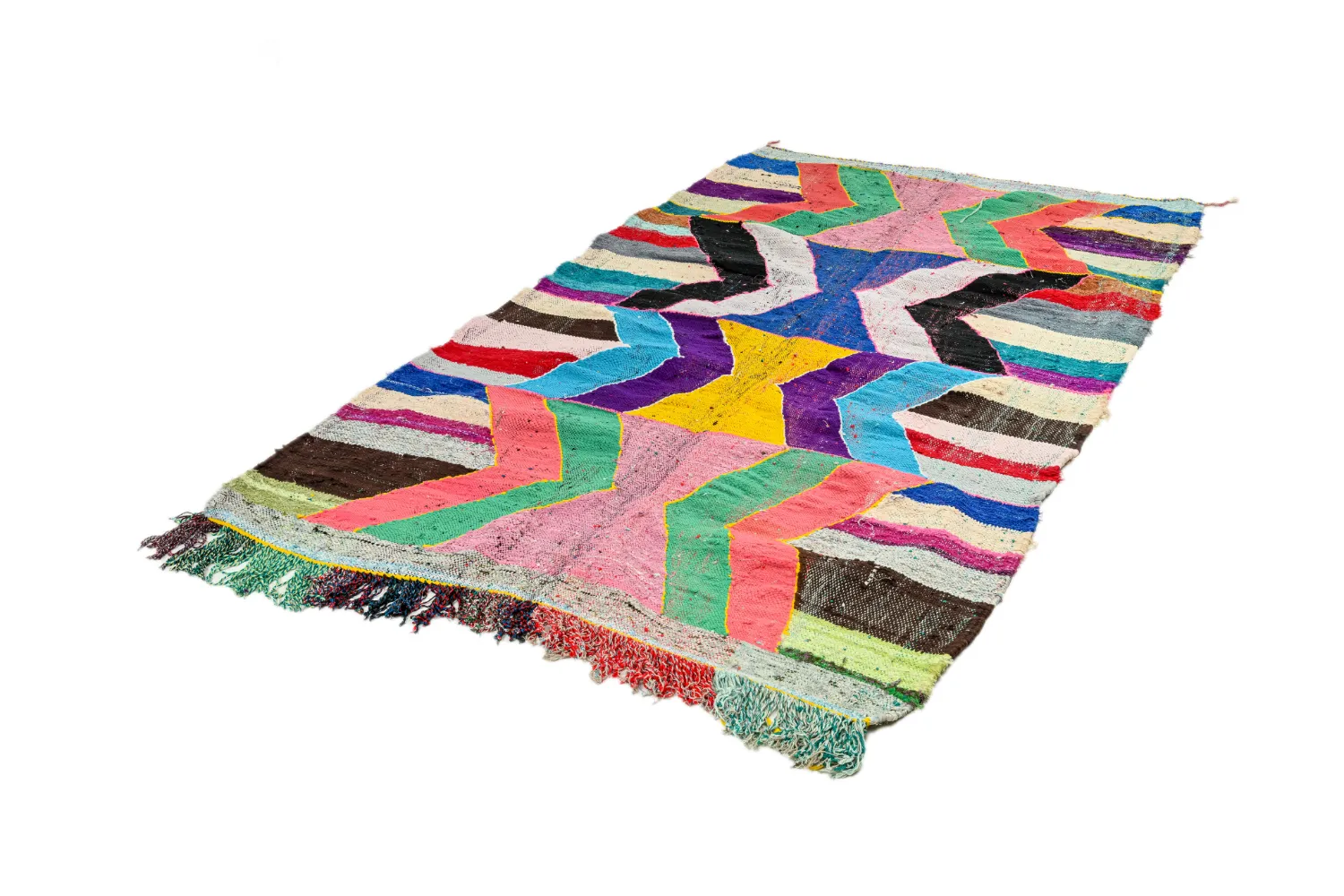 Marokkói Boucherouite szőnyeg 140 x 245 cm