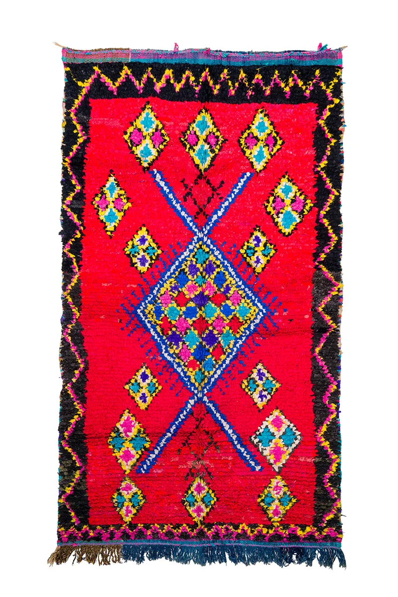 Marokkói Boucherouite szőnyeg 170 x 300 cm