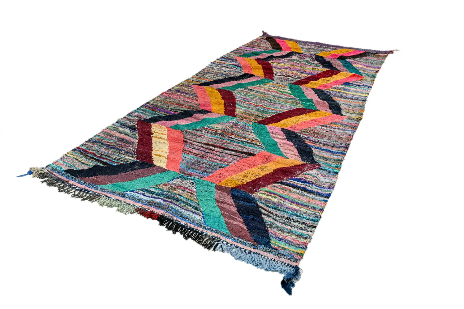 Marokkói Boucherouite szőnyeg 150 x 325 cm