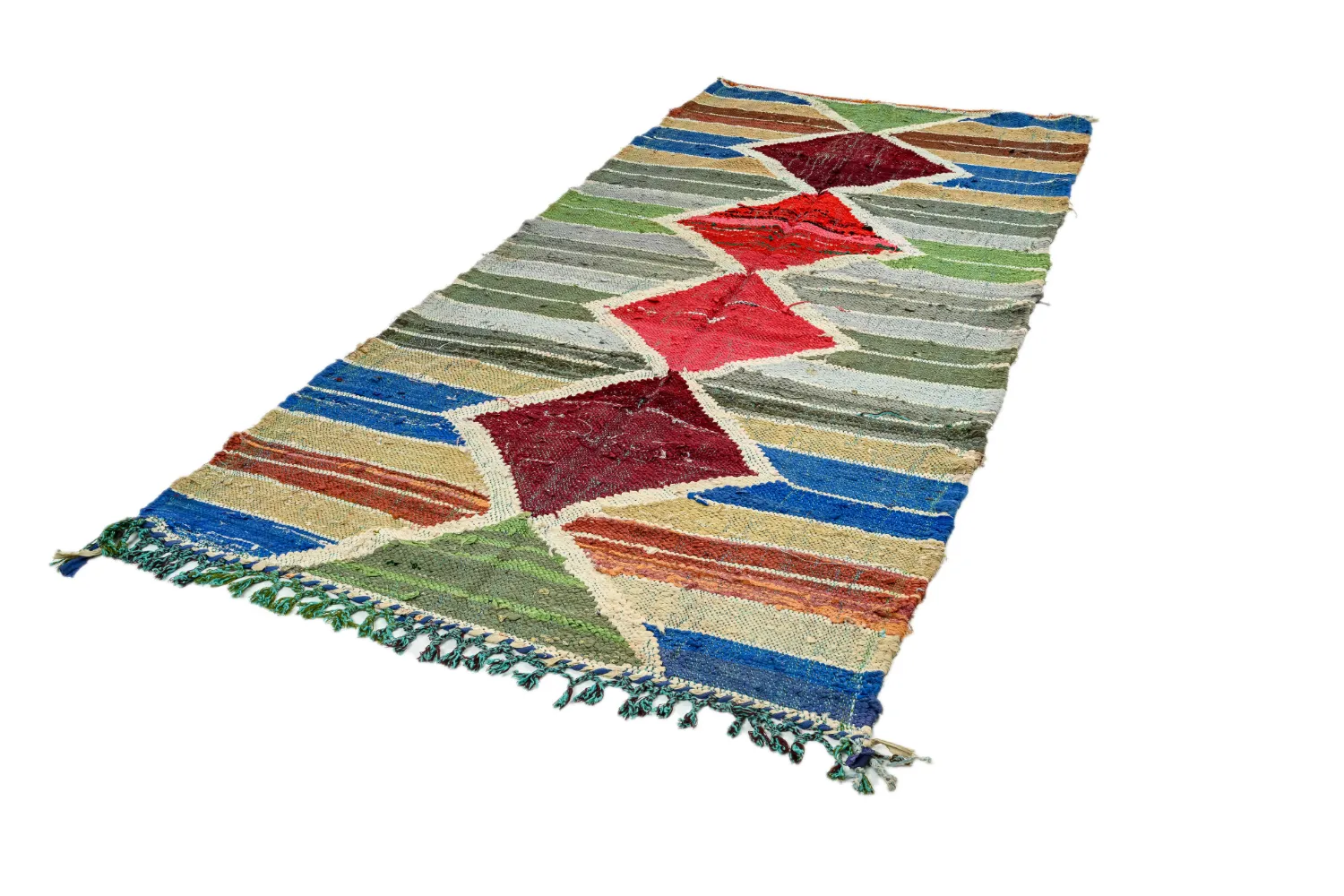 Marokkói Boucherouite szőnyeg 120 x 280 cm