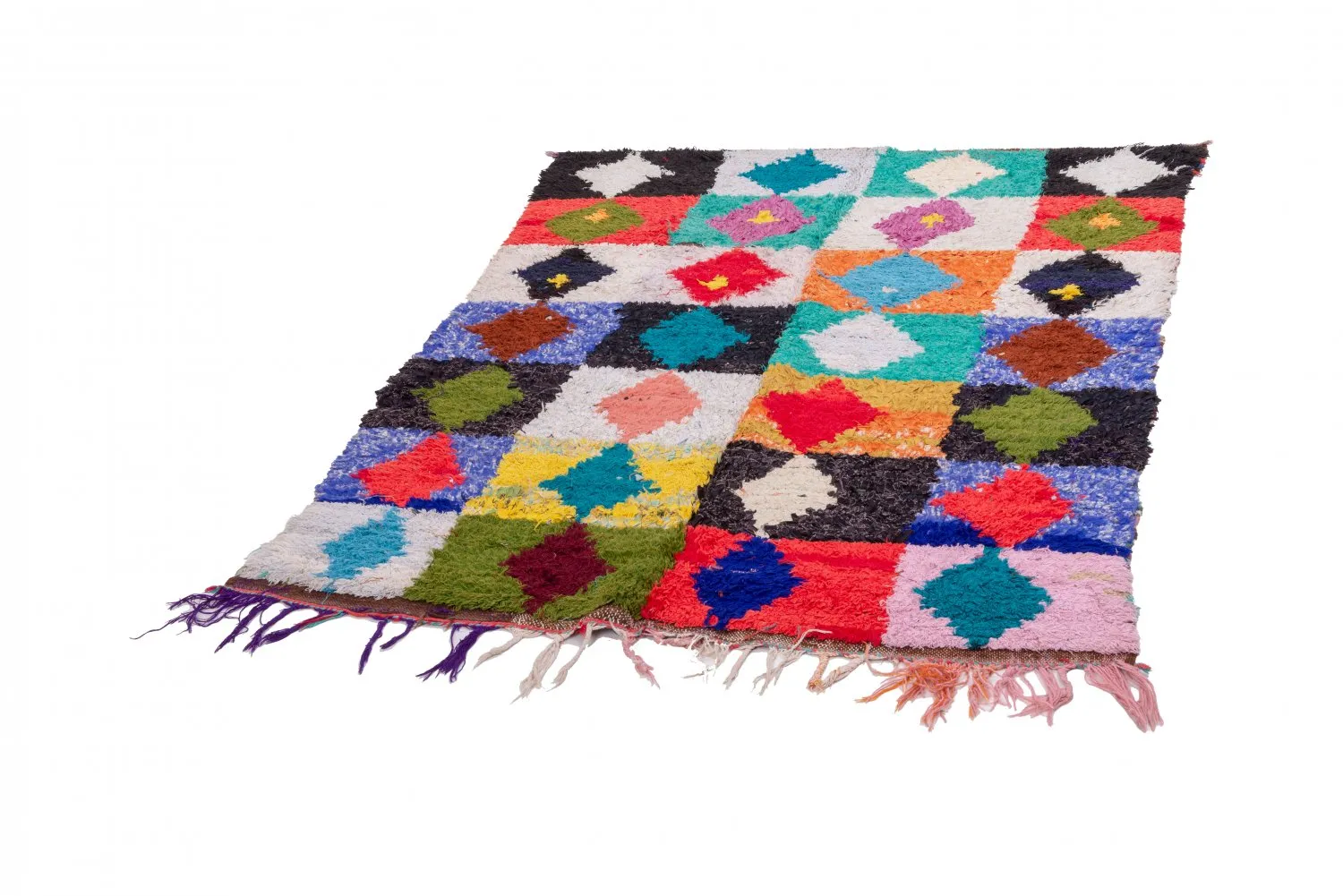 Marokkói Boucherouite szőnyeg 200 x 140 cm