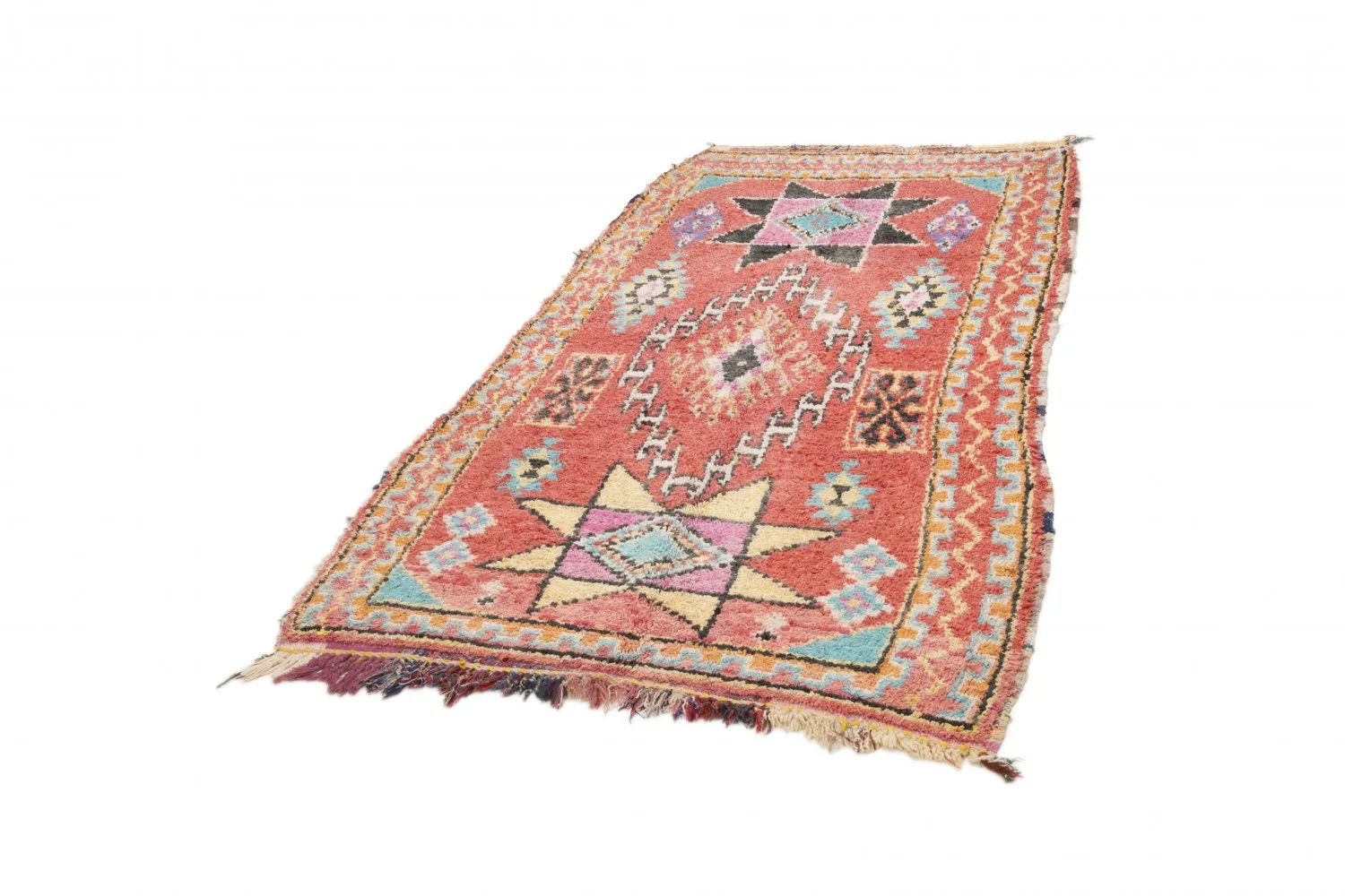 Marokkói Boucherouite szőnyeg 275 x 130 cm