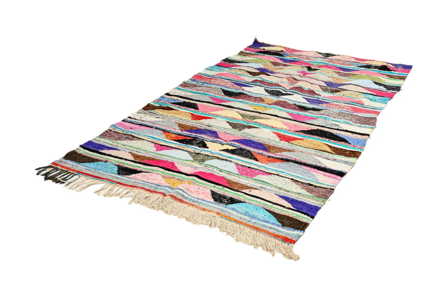 Marokkói Boucherouite szőnyeg 145 x 250 cm