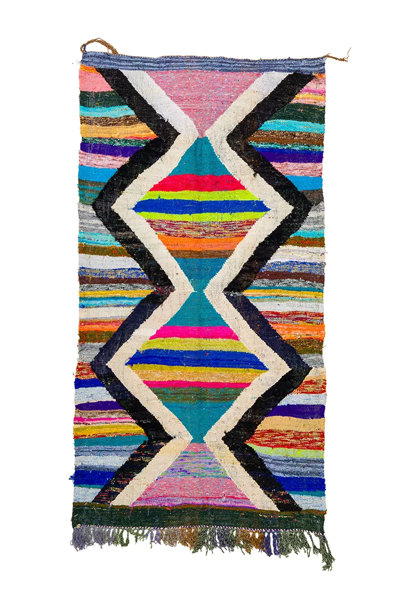 Marokkói Boucherouite szőnyeg 135 x 245 cm