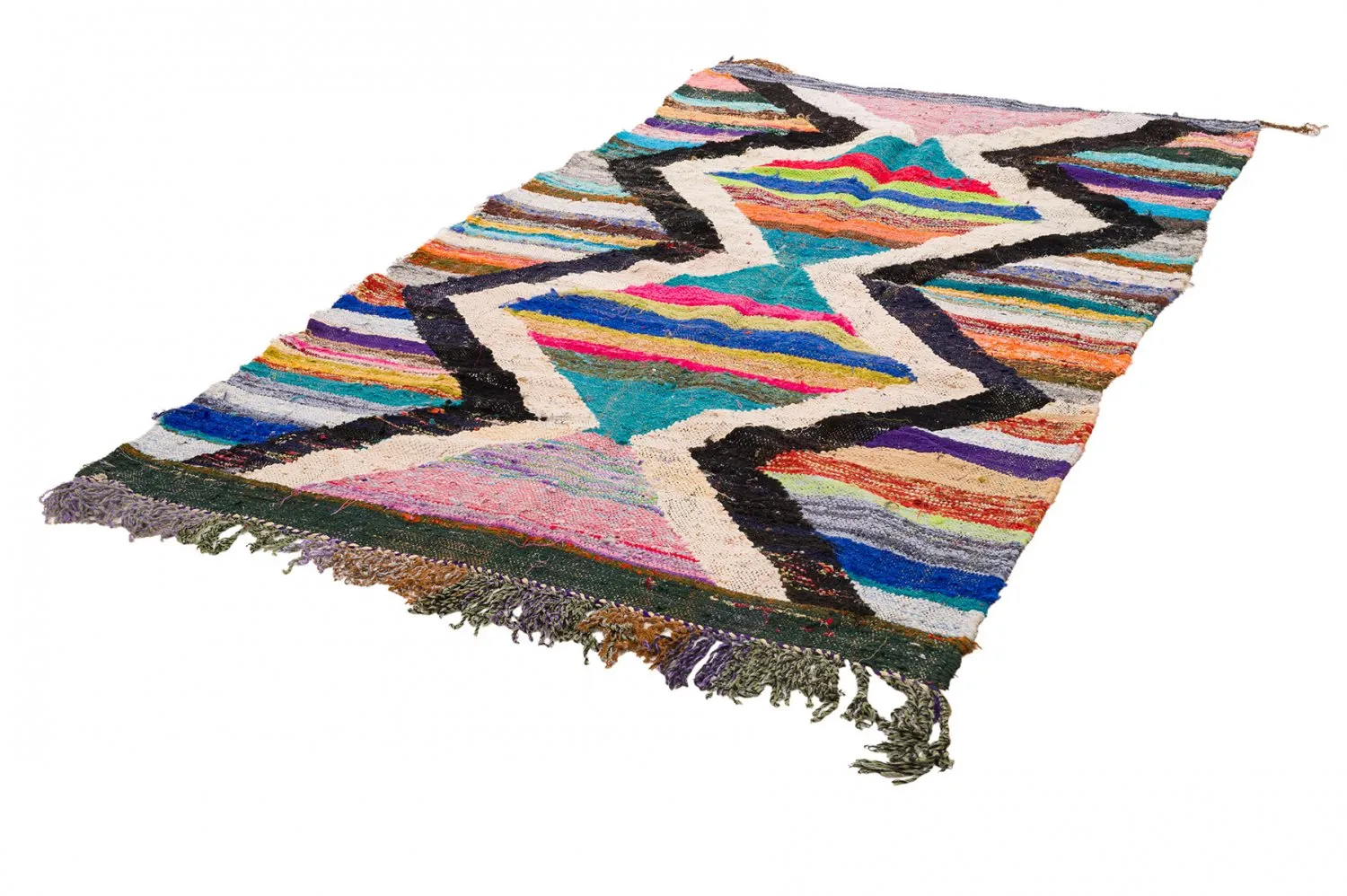 Marokkói Boucherouite szőnyeg 135 x 245 cm