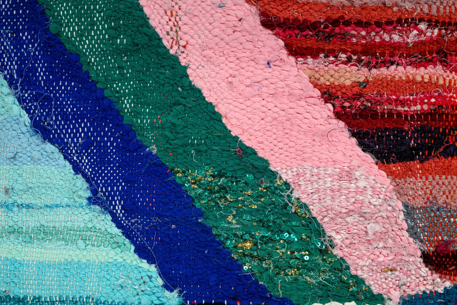 Marokkói Boucherouite szőnyeg 135 x 275 cm