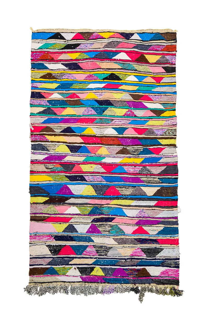 Marokkói Boucherouite szőnyeg 130 x 225 cm