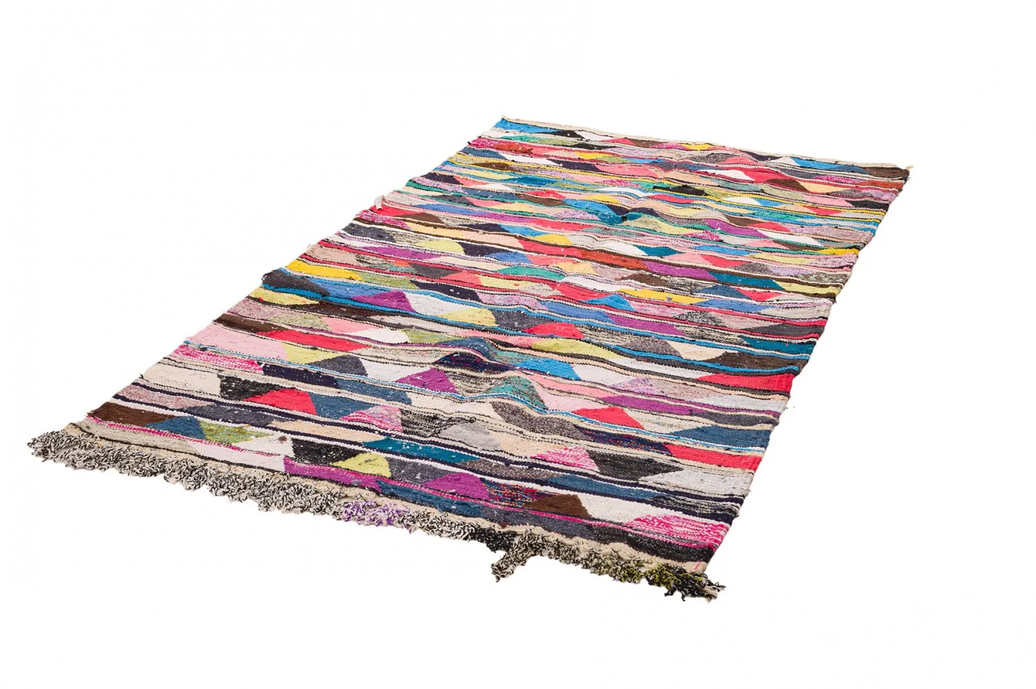 Marokkói Boucherouite szőnyeg 130 x 225 cm